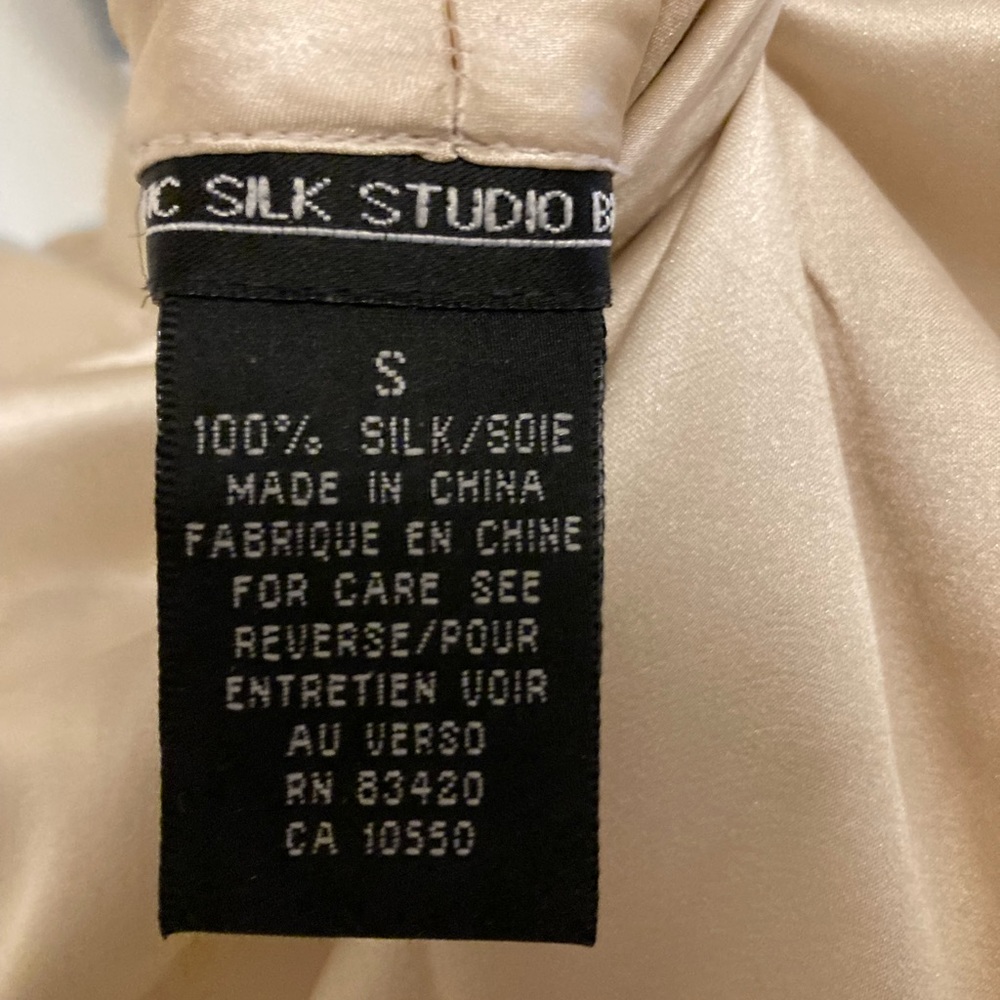 100% silk button down blouse